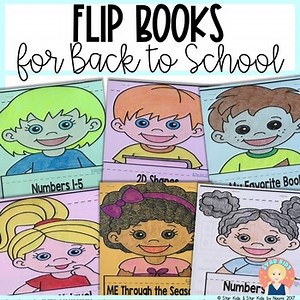 Back to School Flip Books for Kindergarten and First Grade