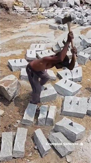 Handmatig splijten van granietblokken met behulp van de wigmethode: een effectieve methode