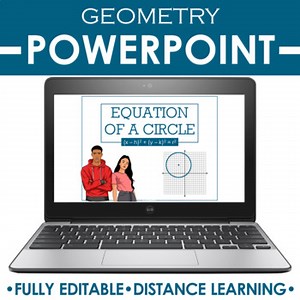 Geometry PowerPoint | Equation of a Circle Editable Slides