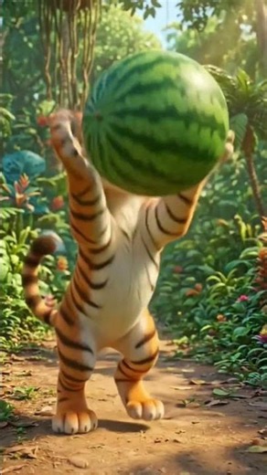 🐯 बाघ और जादुई तरबूज! 🍉😂🍉 Tiger Found a Magic Watermelon!