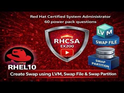 Q12-14 | Create Swap using LVM, Swap File & Swap Partition
