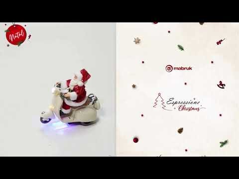Papai Noel Musical Scooter 18cm Espressione 695-013
