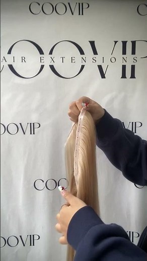 COOVIP Double Drawn Butterfly Weft Extensions Dark Ash Blonde