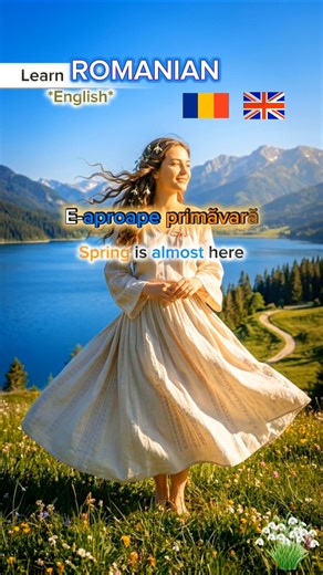 Learn Romanian Through Song | Mărțișor Spring Lyrics with English Translation #shorts #romania