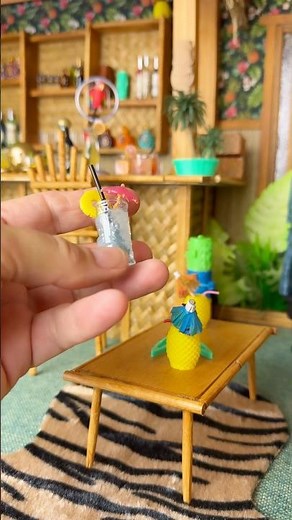 My Miniature Tiki Bar (And Polly the Parrot Approves) 🍹