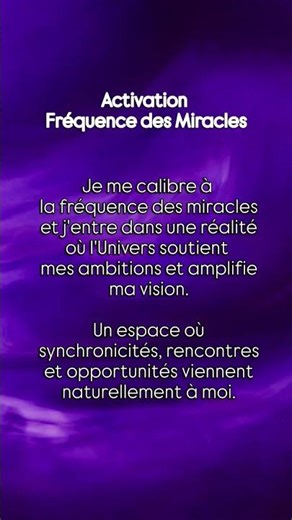 Activation Fréquence des Miracles