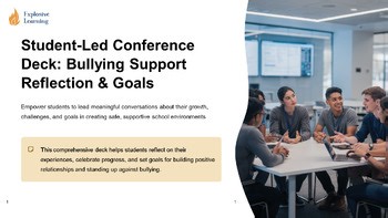 Student Led Conference Deck Bullying Support : Classroom Activity Pack