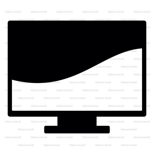 Desktop Monitor SVG | Computer Screen | Office Workspace | PC Monitor Clipart | Cricut, Laser Engraving File (eps, Pdf, Png, Dxf, Jpeg). - Etsy