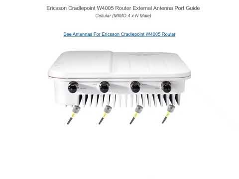 Ericsson Cradlepoint W4005 Antenna Port Guide