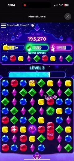 Playing Microsoft Jewel 2