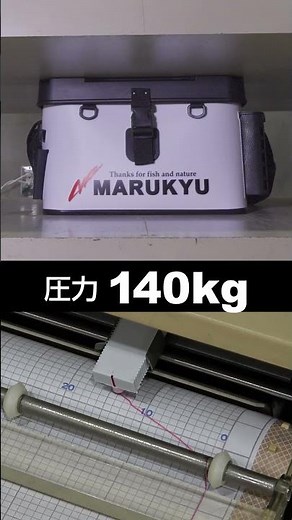 「タックルストレージMQ-03」包装容器圧縮試験機 実験映像