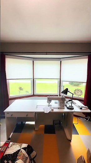 Motorized Roller Shades Installed In A Bay Window. Shades By:Inspired Shades #interiordesign #blinds
