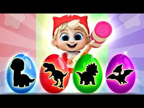 What Color is this T-rex? Learn Colors with Surprise Eggs! | Oopsie Niki!