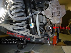 Replaced rear knuckle bushing