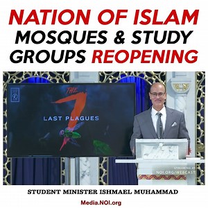 10K views · 457 reactions | BREAKING NEWS: On Sunday, Student Minister Ishmael Muhammad announced that all Nation of Islam mosques and study groups across the country and the world will be officially reopened on November 14, 2021 to welcome everyone back. Watch the full video: https://media.noi.org/watch/the-7-last-plagues-1 | The Nation of Islam | Facebook