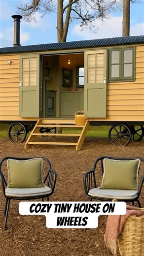 Cozy Tiny House on Wheels | Modern Rustic Cabin for Minimalist Living #smallhouse #eleganthomes