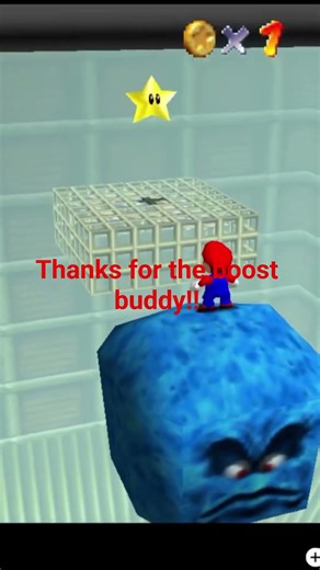 How nice of Thwomp to help Mario! #mario #supermario64 #retrogaming