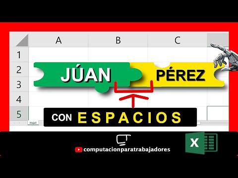 Como CONCATENAR en excel NOMBRES y APELLIDOS