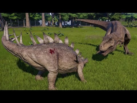 Kentrosaurus VS T-Rex, Spinosaurus, Allosaurus, Giganotosaurus and Albertosaurus