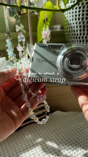 Studio Raindrops on Instagram: "how to attach a camera strap 🫧 beaded digicam charm"