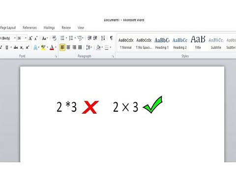 How to type multiplication symbols (signs) in Word | Write Multiplication in Word