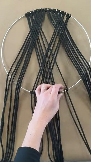 Macrame Hoop - knot on bottom of the hoop