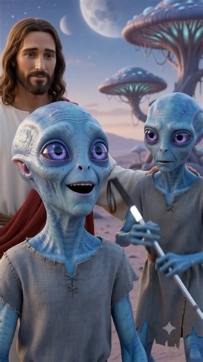 Jesus Heals a Blind Alien 👽✨ | A Miracle Beyond Worlds #shorts