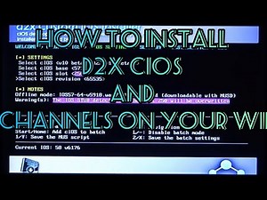 How to install d2x cios and channels on your wii