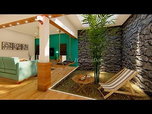 Modern courtyard design|Small Nalukettu|Kerala Nalukettu House |Nadumuttam|Kerala Home Design