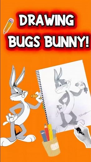 🐰 Drawing Bugs Bunny Step by Step | Amazing Cartoon Art ✏️