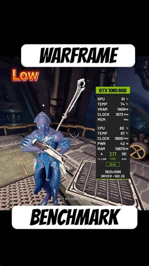 Warframe Benchmark Low to High Settings #gtx10606gb #benchmark #warframe #gaming