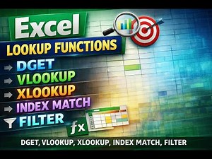 5 دوال في الاكسل ستغير طريقة بحثك عن البيانات DGET, VLOOKUP, XLOOKUP, INDEX MATCH, FILTER