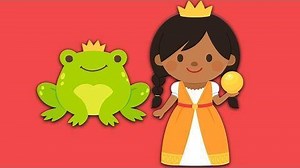 The Frog Prince Watch the story about a Princess and a Frog. This story is about a young princess who plays with her favorite toy, a golden ball. While playing with the ball, she loses it into a pond. A frog appears, stating that he could get the ball, but in return she would need to invite the frog into her house, feed him and let him stay warm. She agrees. After they become friends, he tells her that he is really a prince and that if she kisses him, he will become a prince again. Will the Prin