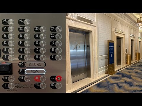 Modded ThyssenKrupp Low Rise Spa Tower Elevators @ Bellagio - Las Vegas, NV.