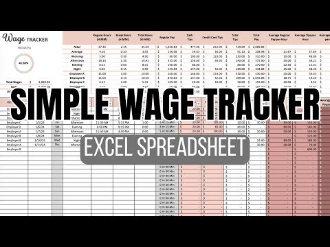 Simple Wage Tracker Excel Spreadsheet
