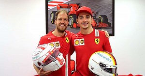 Vettel recorda parceria com Leclerc na Ferrari: "Era como olhar para meu eu jovem"