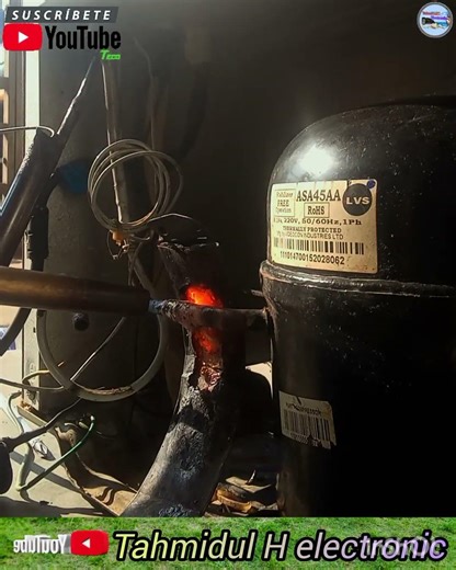 How to remove Copper pipe with welding #tecnician #fridge #ac#repair #shorts