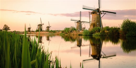 De molens van Kinderdijk, een knap staaltje Nederlands waterbeheer