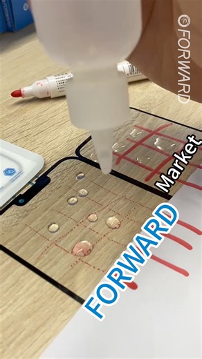 Testing🖊💧🔍丨Good oleophobic layer of phone glass👍🏻 🚀Use high-end plasma technology to apply fingerprint oil, which is even and delicate, and water drops into beads. 🙌🔥📲 *It is waterproof, oil-proof, dust-proof, anti-fingerprint and anti-alcohol for a long time. #FORWARD #FORWARDtools #FORWARDmachinefactory #FORWARDGlassTouchFactory #OCAfactory #glassfactory #phonerepair #touchrepair #glassrepair #screenrepair #touchOCA #glasstouch #iPhonescreen | Forward Tools