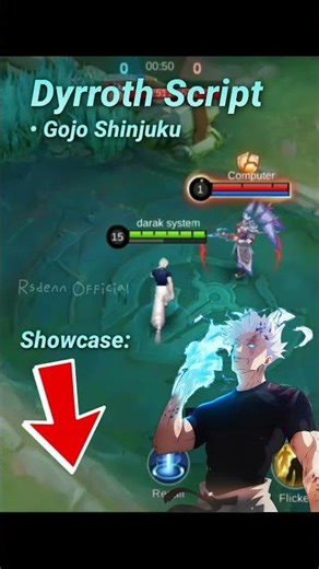Showcase] Script Dyrroth As Gojo Shinjuku | Full Effect #mobilelegends #fypシ #script #mlbb #4u #gojo