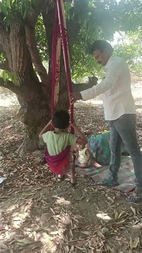 Lucky Playing in his Uyyala | Traditional Telugu Babu Baby Swing Fun‪@luckycharm7905‬