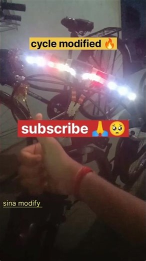 cycle modify🔥💥||how to amodify a bicycle #sina modify #cycle modify #viral#ledlights#like #subscribe