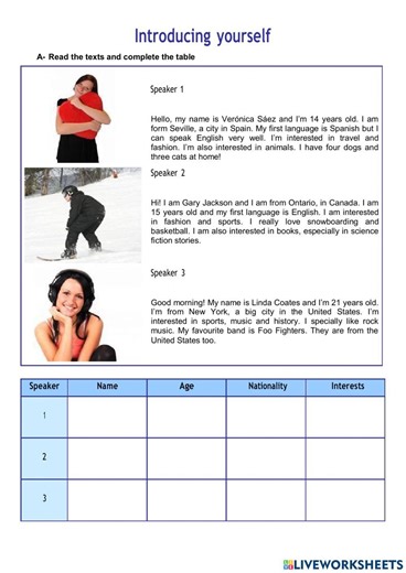 Pdf online exercise: Self Introduction