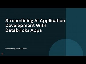 Streamlining AI Application Development With Databricks Apps