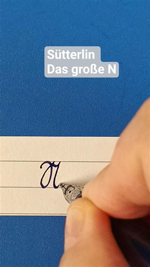 Sütterlin das große N 🤠 #deutscheschrift #sütterlin #calligraphy