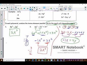 2 2 Adding, Subtracting and Multiplying Polynomials part1