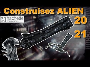 Construisez l'Alien de chez Hachette numéros 20 et 21 : Les côtes et la jambe droite.