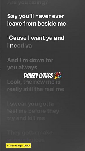 Drake - In my feelings... #lyrics #reggae #reggaemusic #music #reggaedancehall #songlyrics #song