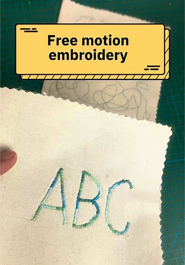 Free motion embroidery #sewtok #sew #sewingtutorial #sewingtips #sewing