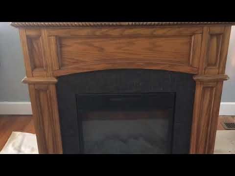 Electric fireplace gets an update with chalk paint